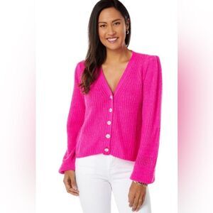 RARE! NWT Lilly Pulitzer Laelynn Cardigan Bougainvillea Pink